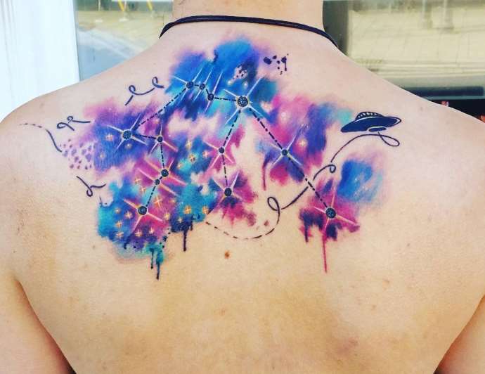 Tetování Prostor na zádech