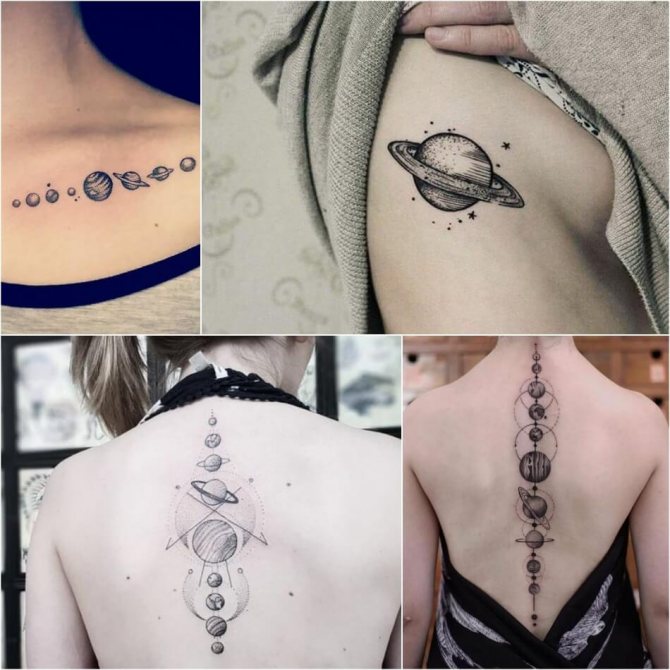 Tattoo cosmos - tatouage d'une planète - tatouage d'une planète