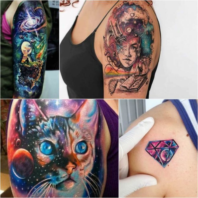 Tatouage spatial - Tatouage spatial féminin - Tatouage spatial pour les filles