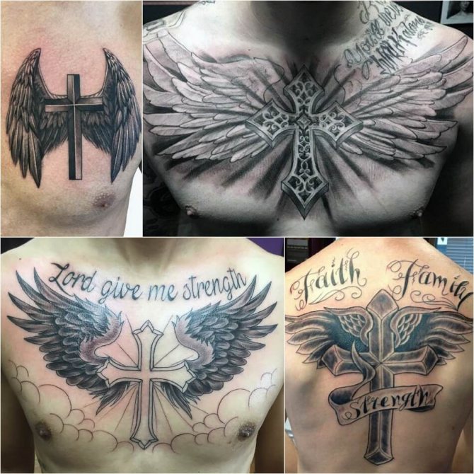 Tattoo Cross - Combinazioni di croci popolari - Croce e altri disegni - Tattoo Cross with Wings