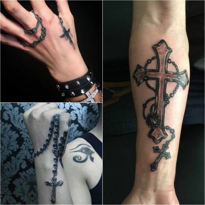 Tattoo Cross - Popular Cross Combinations - Cross and Other Designs - Tattoo Cross and Brushes