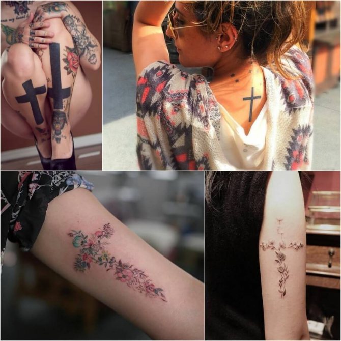 Tattoo cross - Tattoo cross for girl - Tattoo cross female