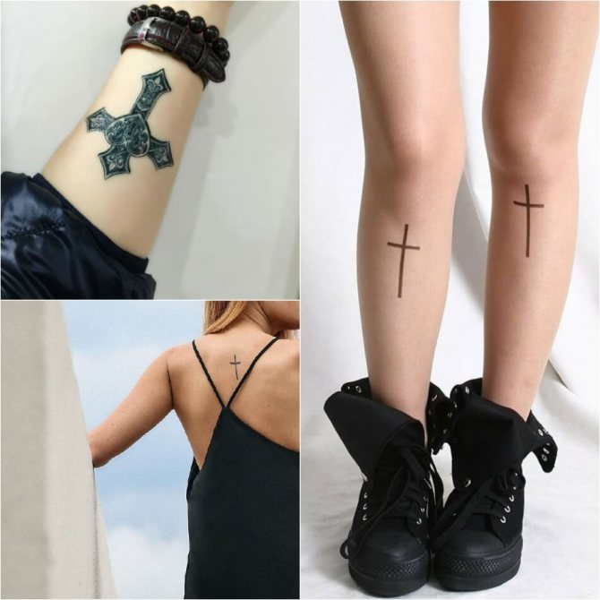 Tattoo cross - Tattoo cross for girl - Tattoo cross female