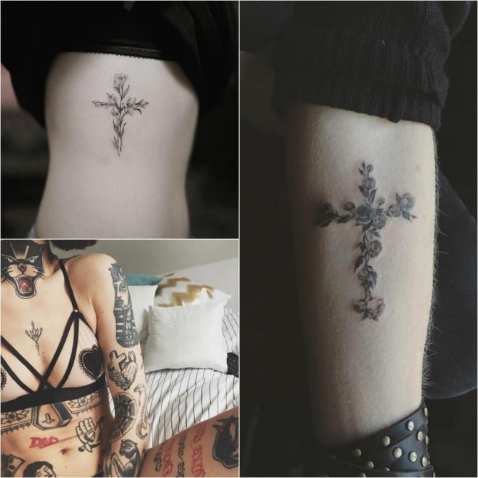 Tattoo cross - Tattoo cross for girl - Tattoo cross female