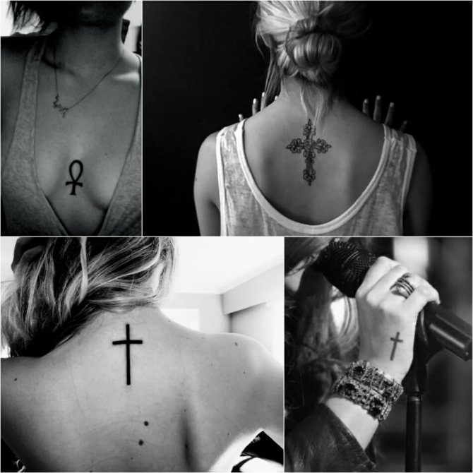 Tattoo cross - Tattoo cross for girl - Tattoo cross female