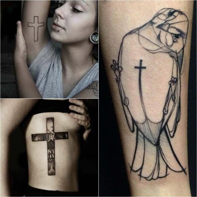 Tattoo cross - Tattoo cross for girl - Tattoo cross female