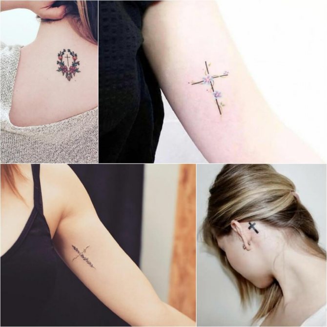 Tattoo cross - Tattoo cross for girl - Tattoo female cross