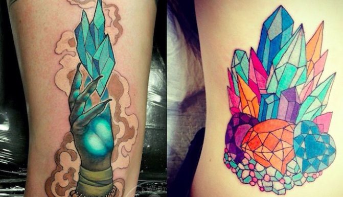 Aquarelle en cristal de tatouage