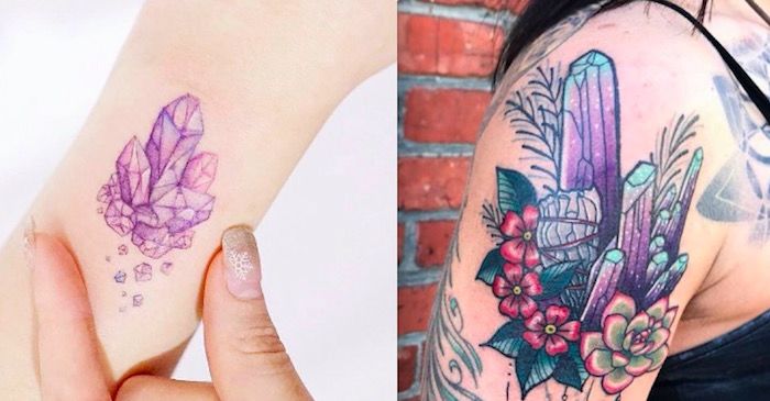 Tatouage de cristal sur le bras