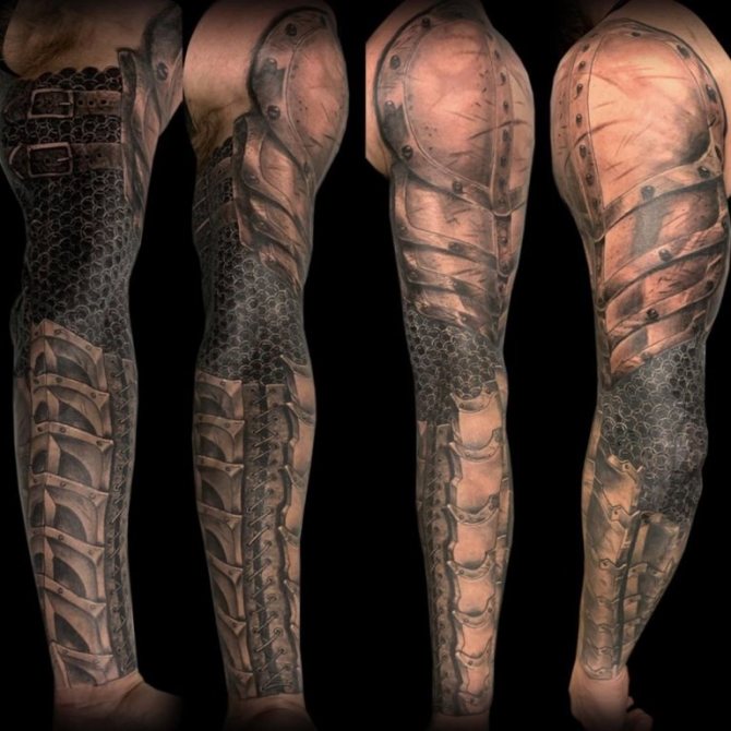 tatouage armure armure