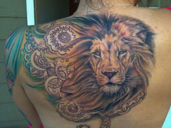 Tatuaje del león