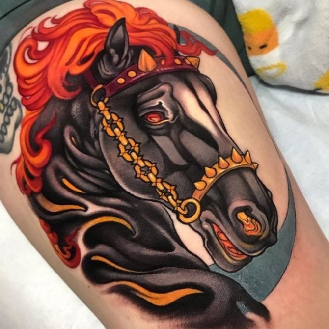 Tatouage de la signification du cheval pour les filles