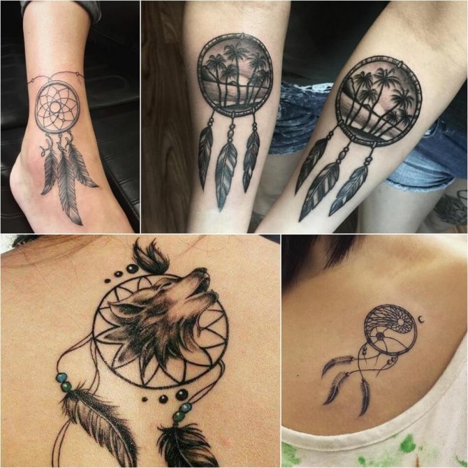 Tatouage attrape-rêves - Tatouage attrape-rêves pour filles