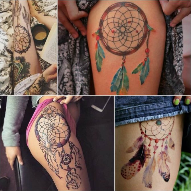 Tatouage attrape-rêves - tatouage attrape-rêves pour filles