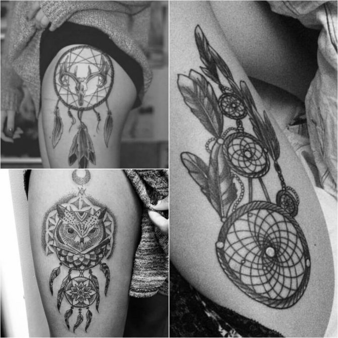 Tatouage du capteur de rêves - Tatouage du capteur de rêves sur ma hanche