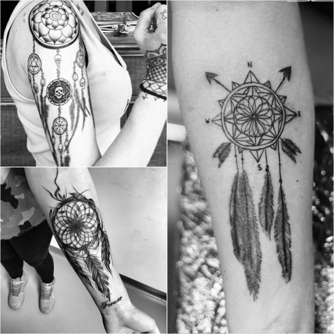 Tattoo dream catcher - Tatouage d'un capteur de rêves sur la main - Tatouage d'un capteur de rêves sur la main