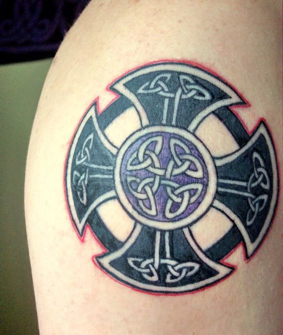 Maltese cross tattoo