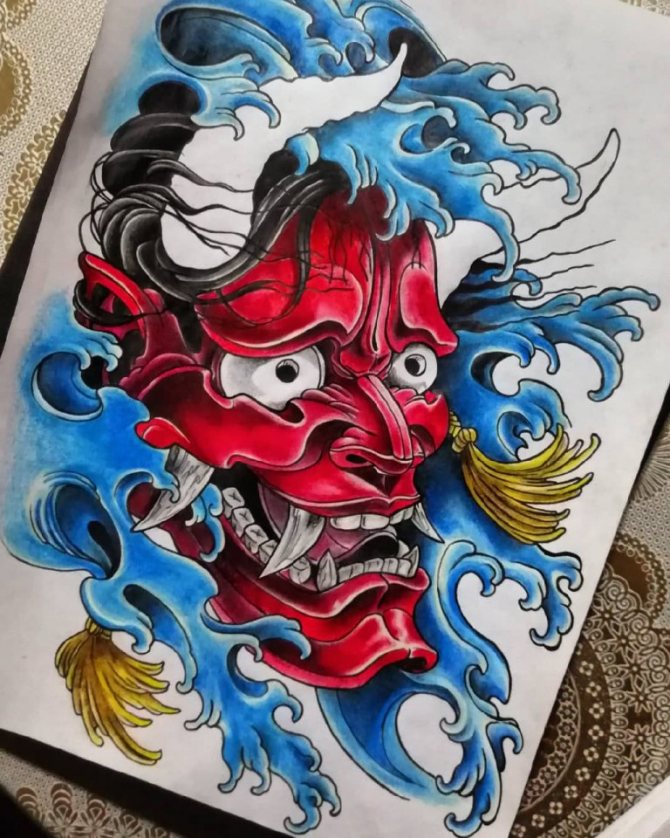 hanja mask tattoo