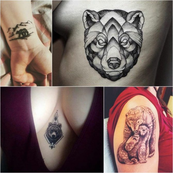 Tattoo bear - Female bear tattoos - tattoos for girls bear