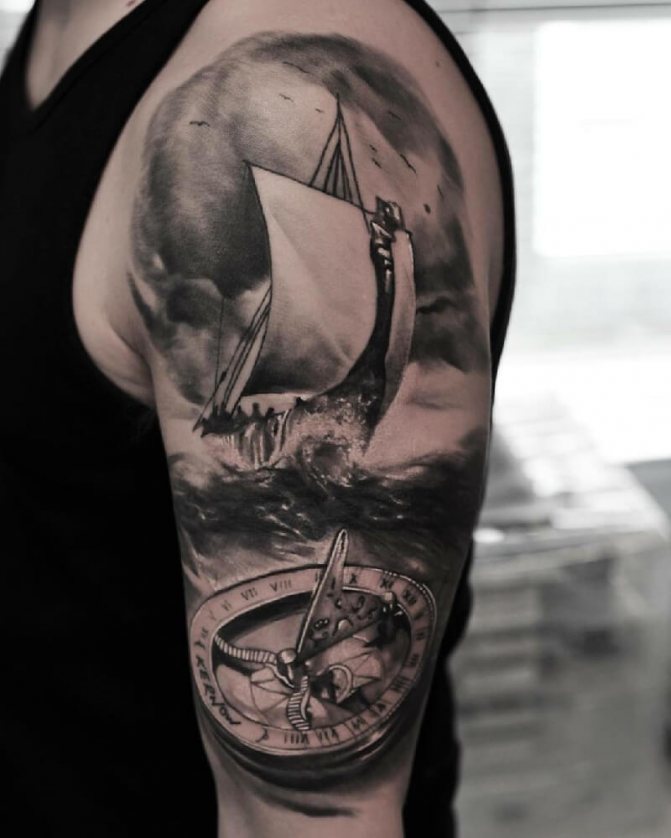 Tattoo mer - Tattoo boussole et mer - Tattoo boussole et mer