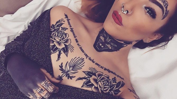 τατουάζ στο στήθος φωτογραφία 4