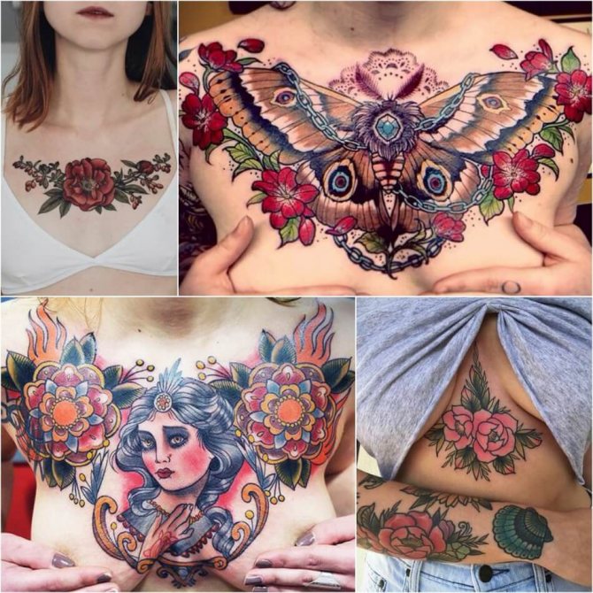 Τατουάζ στο στήθος για κορίτσια - Τατουάζ στο στήθος για κορίτσια - Γυναικεία τατουάζ στο στήθος