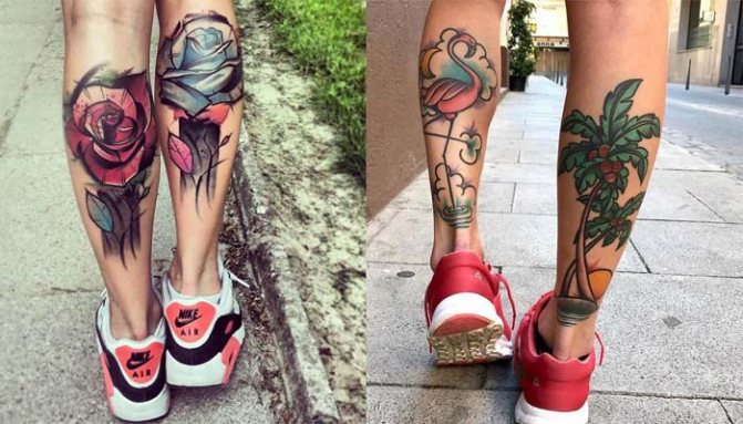 Tatuaje en las pantorrillas