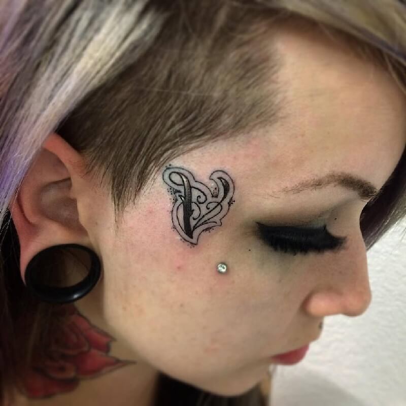 Tatouage du visage - Tatouage du visage - Inscriptions du visage - Esquisses de tatouage du visage