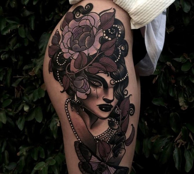 Tatouage sur les jambes - Tatouage sur les jambes - Tatouage sur la cuisse