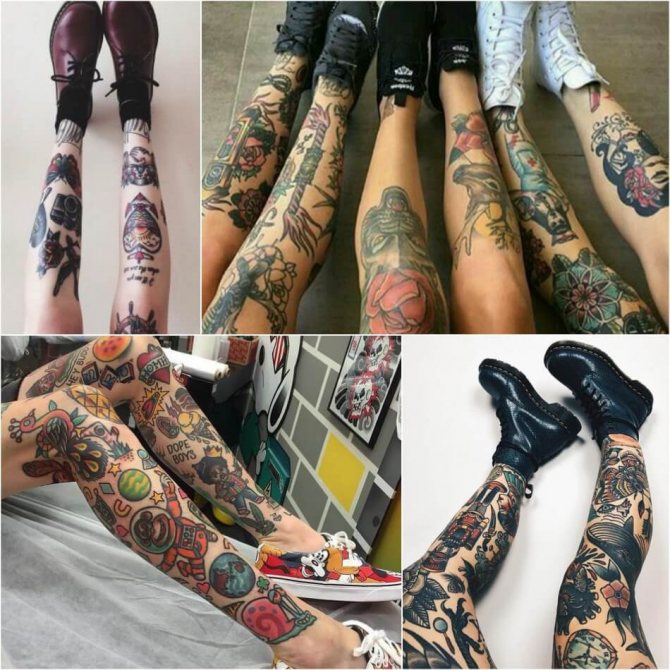 Tatouage sur les jambes - Tatouage sur les jambes - Tatouage sur les jambes des femmes - Tatouage sur les jambes des filles