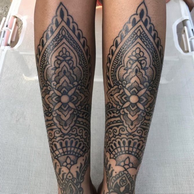 Tattoo on a girl's leg