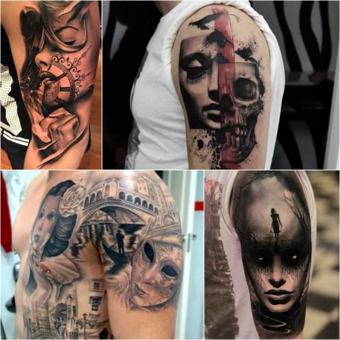 Татуировка на рамото за мъже - Abstract Tattoo on shoulder for men