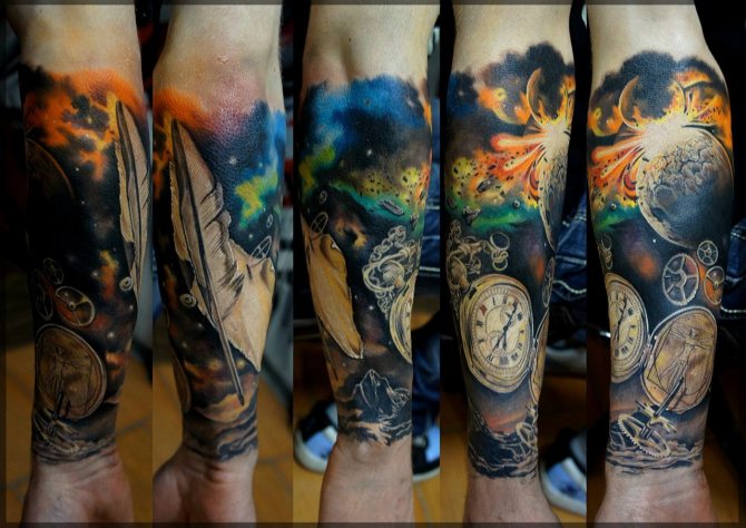 Puoli kättä tatuointi