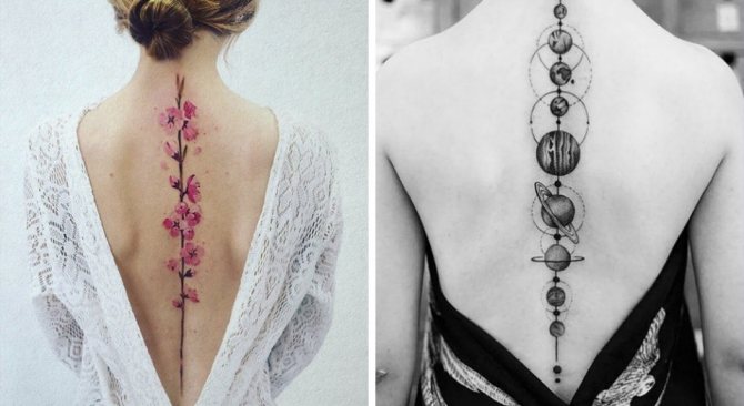 Tattoo on the back for girls
