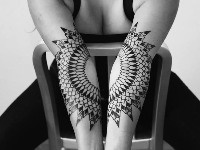 Tatouage de l'avant-bras - Tatouage en deux parties de l'avant-bras - Tatouage de l'avant-bras