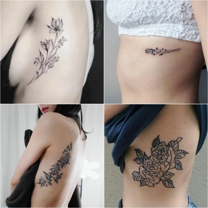Tatouage sur les côtes - Tatouages pour filles sur les côtes - Tatouages pour femmes sur les côtes