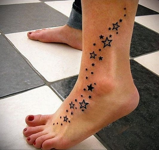 Tetování na kotníku ženy s významem. Fotografie, význam
