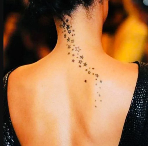 Tattoo on the back of the neck for girls with meaning. Picture, meaning