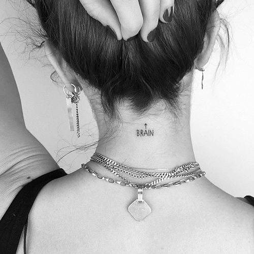 Tattoo on the back of the neck for girls with meaning. Picture, meaning