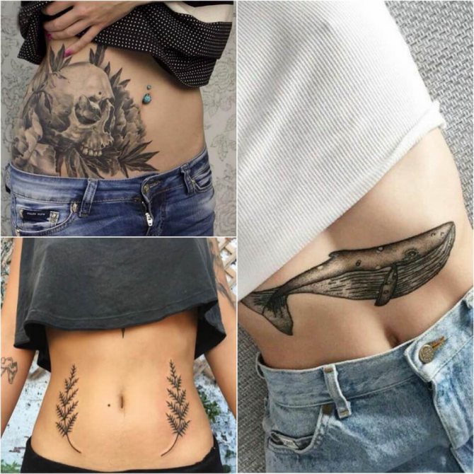 Татуировка на корема - Татуировка на корема - Женска татуировка на корема