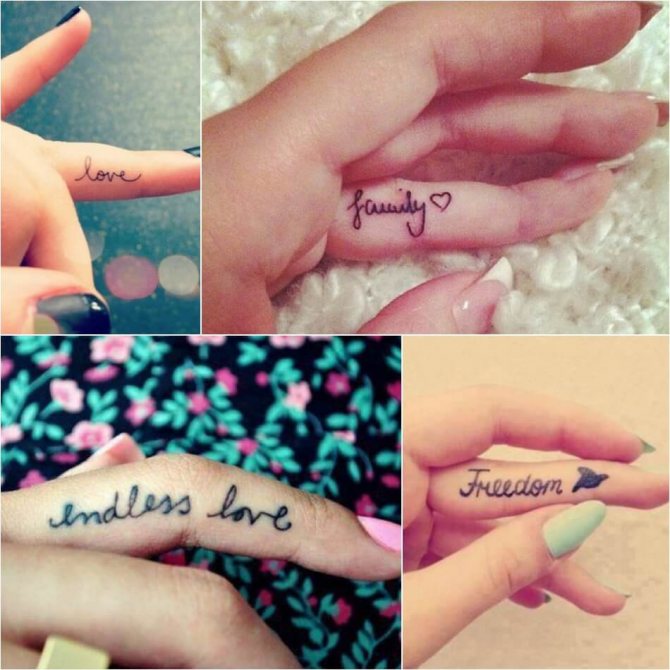 Inscription de tatouage pour les filles - Tatouage sur la main