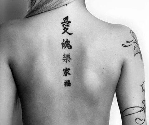 Inscriptions de tatouage pour les filles - photo