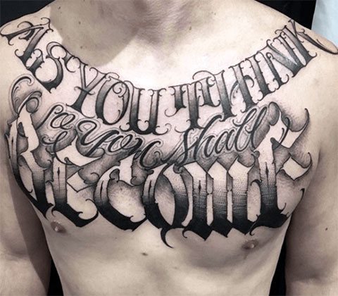 Inscriptions de tatouage - photo