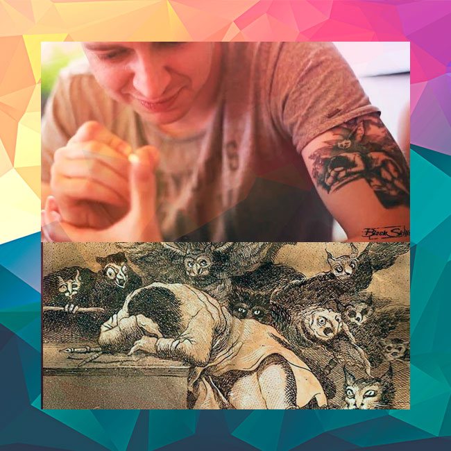 Tatouage pas main gauche - le rêve de l'esprit.