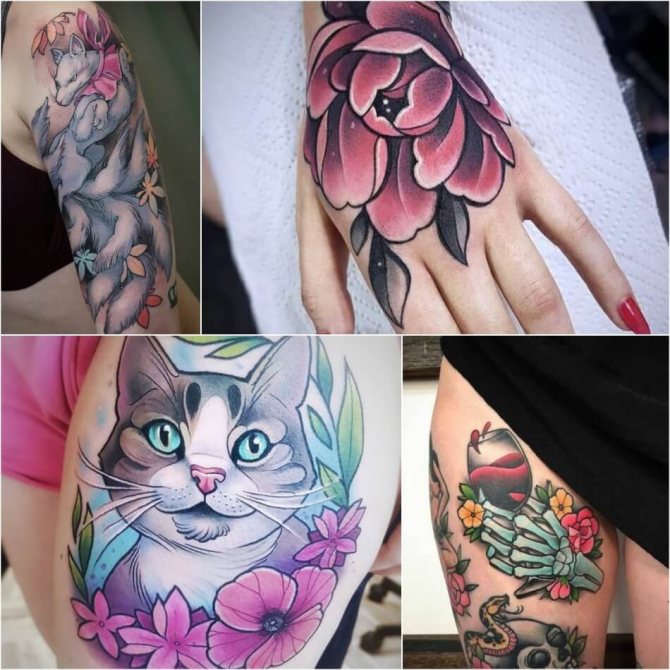 Tattoo newskool - Tatouage Newskool - Tatouage Newskool pour les filles - Tatouage Newskool pour les femmes