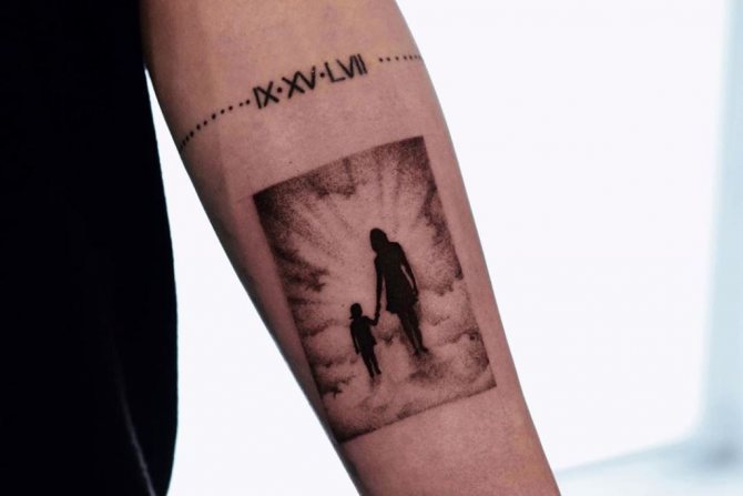 Tatouage de la maman