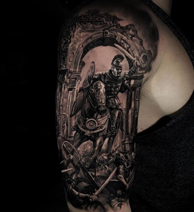 Tatouage d'un guerrier