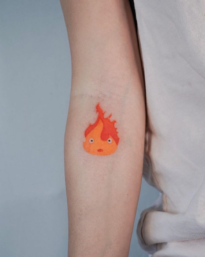 tatouage de feu