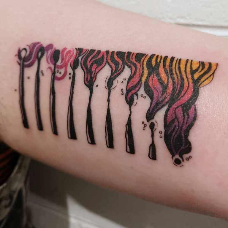 Tatouage de la signification du feu pour les filles