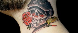 Tattoo Old School. Bocetos para hombres, chicas, en blanco y negro, en color